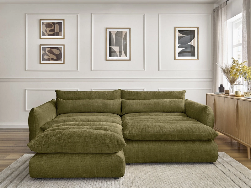 Ecksofa mit Hocker BOBOCHIC NEIL Ecksofa mit Hocker BOBOCHIC NEIL
