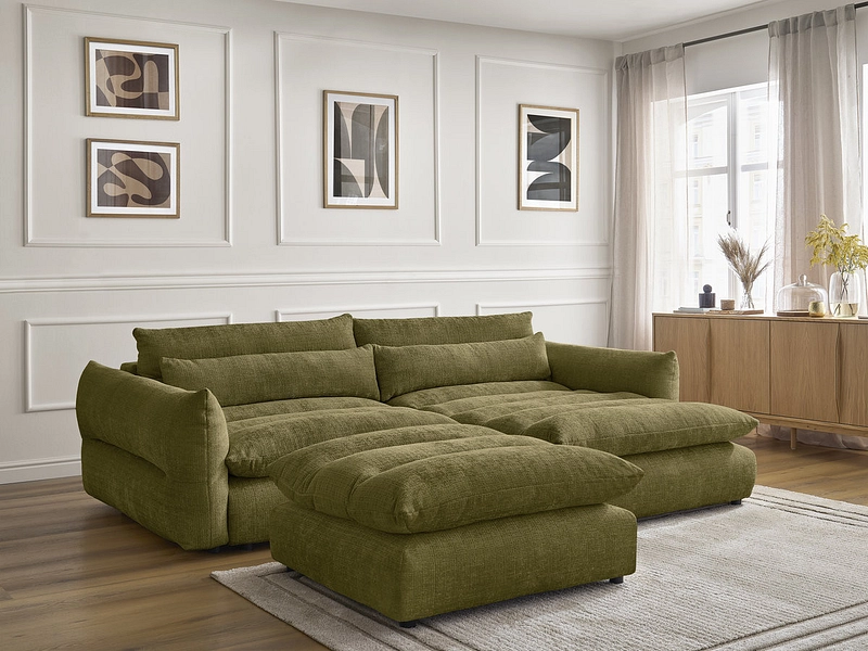 Ecksofa mit Hocker BOBOCHIC NEIL Ecksofa mit Hocker BOBOCHIC NEIL