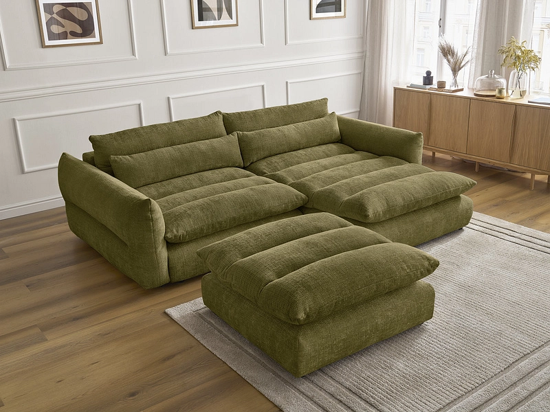 Ecksofa mit Hocker BOBOCHIC NEIL Ecksofa mit Hocker BOBOCHIC NEIL