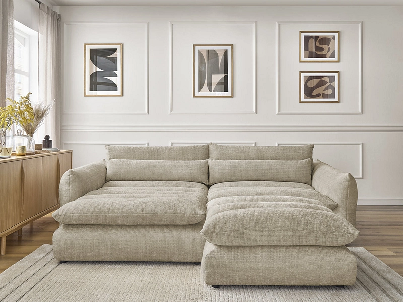 Ecksofa mit Hocker BOBOCHIC NEIL Ecksofa mit Hocker BOBOCHIC NEIL