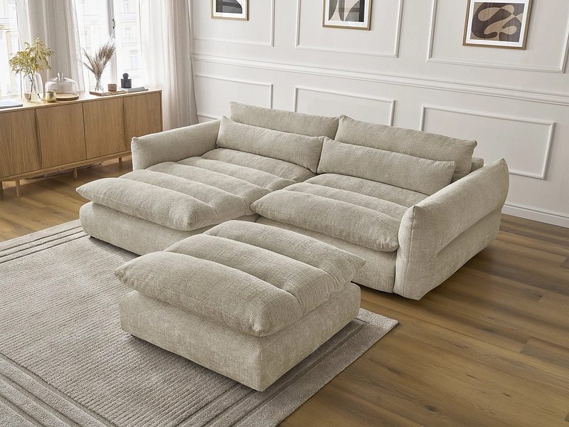 Ecksofa mit Hocker BOBOCHIC NEIL Ecksofa mit Hocker BOBOCHIC NEIL