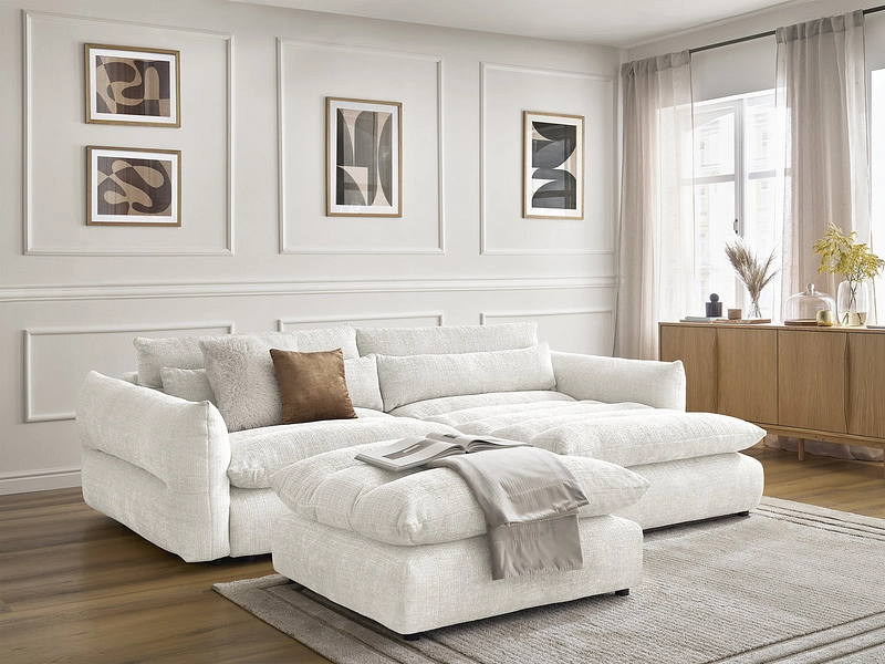 Ecksofa mit Hocker BOBOCHIC NEIL Ecksofa mit Hocker BOBOCHIC NEIL