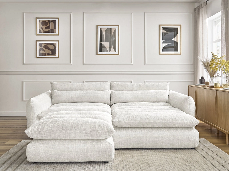 Ecksofa mit Hocker BOBOCHIC NEIL Ecksofa mit Hocker BOBOCHIC NEIL