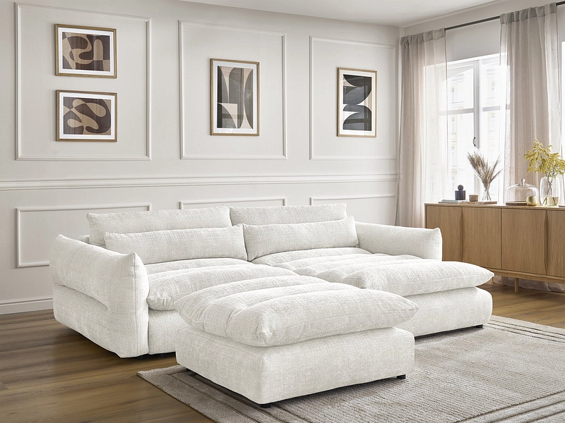 Ecksofa mit Hocker BOBOCHIC NEIL Ecksofa mit Hocker BOBOCHIC NEIL
