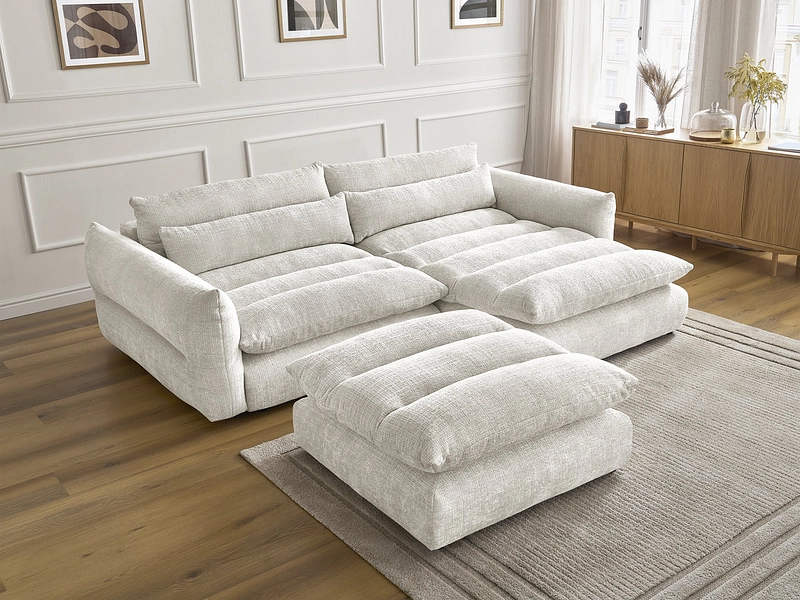Ecksofa mit Hocker BOBOCHIC NEIL Ecksofa mit Hocker BOBOCHIC NEIL