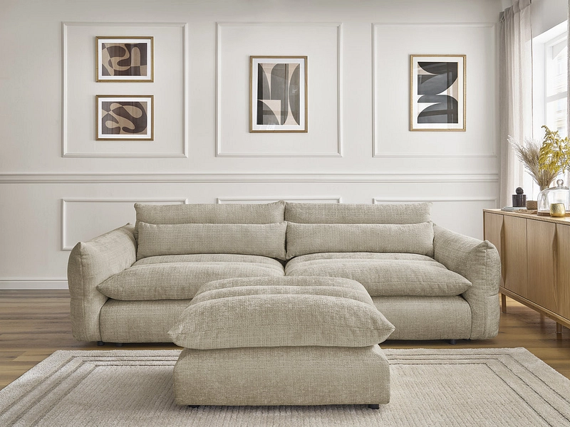 3er Sofa mit Hocker BOBOCHIC NEIL