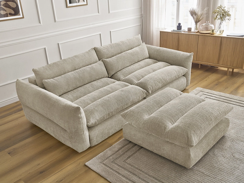3er Sofa mit Hocker BOBOCHIC NEIL