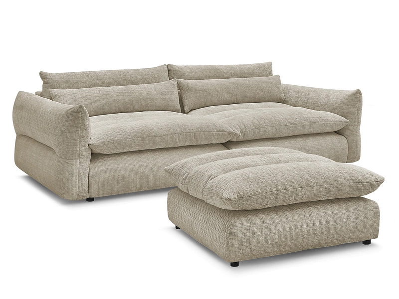 3er Sofa mit Hocker BOBOCHIC NEIL