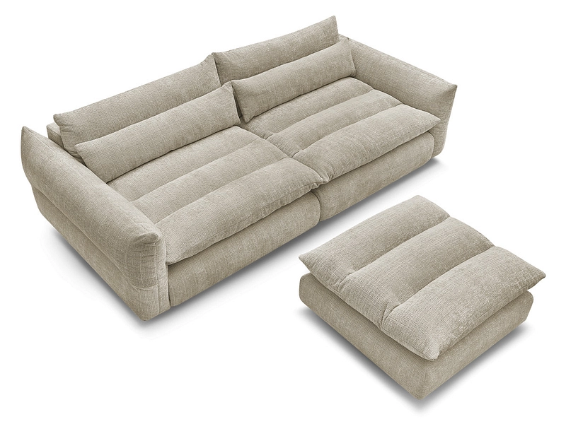 3er Sofa mit Hocker BOBOCHIC NEIL