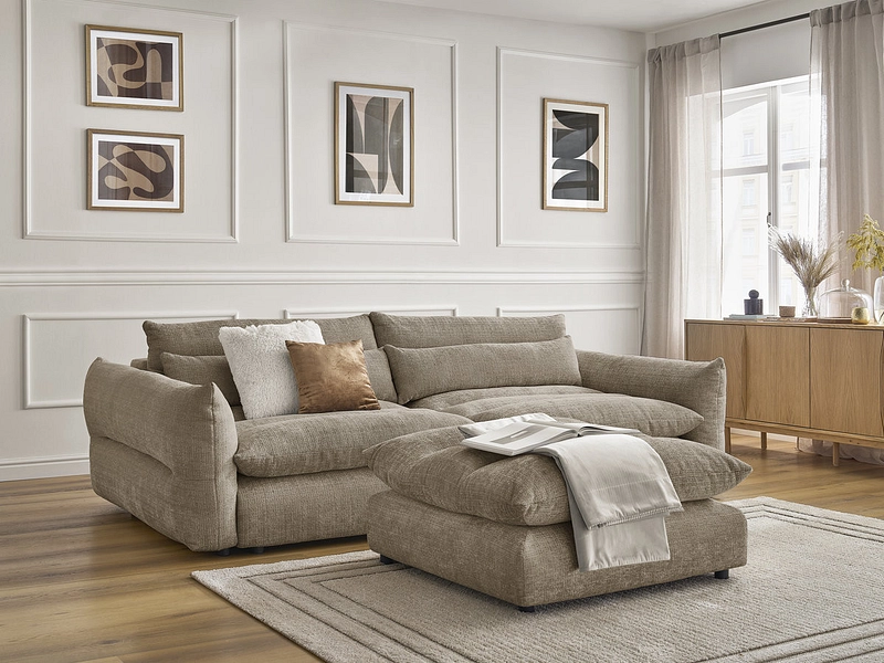 3er Sofa mit Hocker BOBOCHIC NEIL 3er Sofa mit Hocker BOBOCHIC NEIL