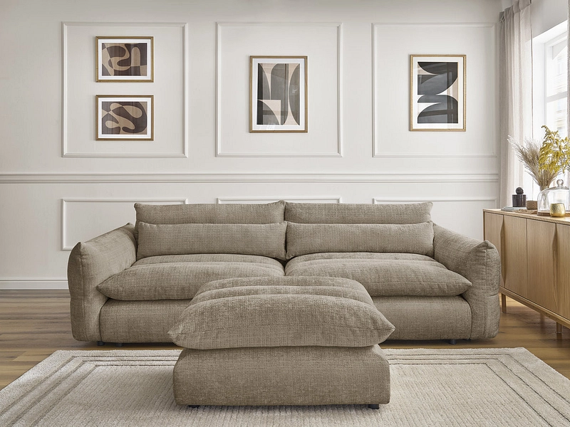 3er Sofa mit Hocker BOBOCHIC NEIL 3er Sofa mit Hocker BOBOCHIC NEIL