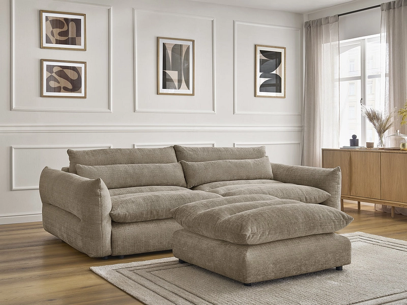 3er Sofa mit Hocker BOBOCHIC NEIL 3er Sofa mit Hocker BOBOCHIC NEIL