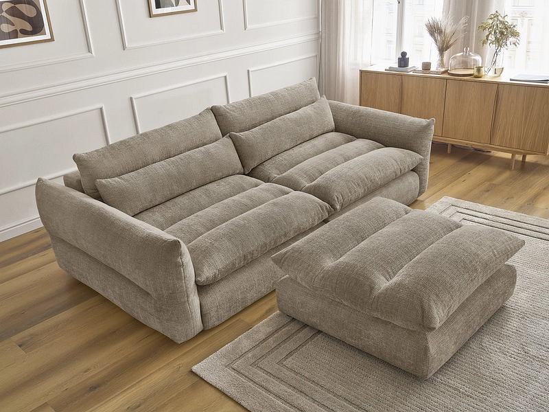 3er Sofa mit Hocker BOBOCHIC NEIL 3er Sofa mit Hocker BOBOCHIC NEIL