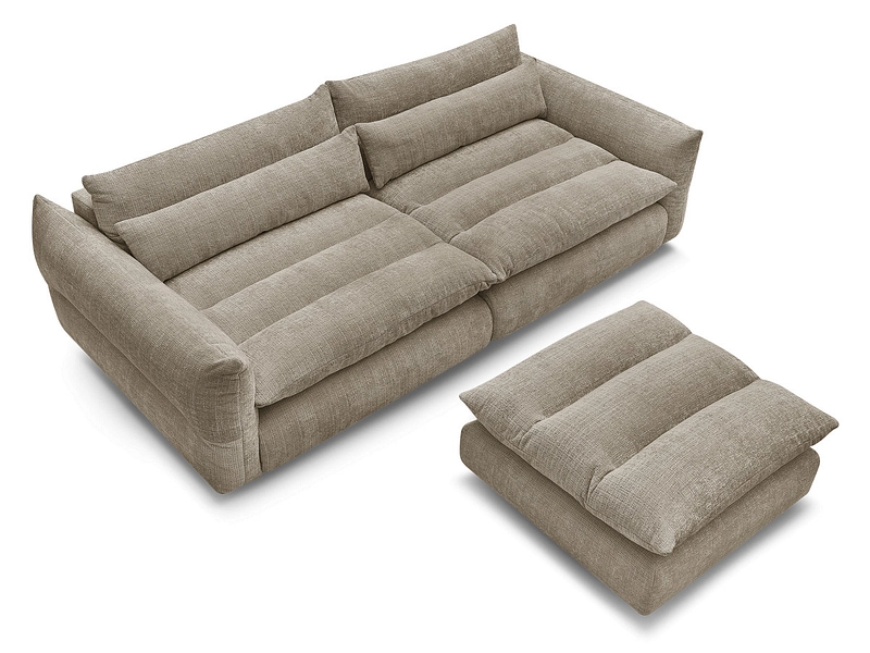 3er Sofa mit Hocker BOBOCHIC NEIL 3er Sofa mit Hocker BOBOCHIC NEIL