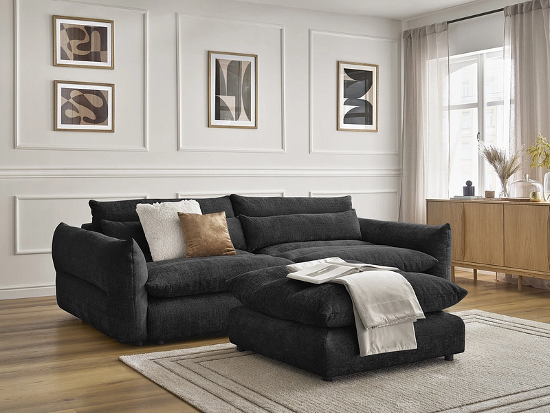 3er Sofa mit Hocker BOBOCHIC NEIL 3er Sofa mit Hocker BOBOCHIC NEIL
