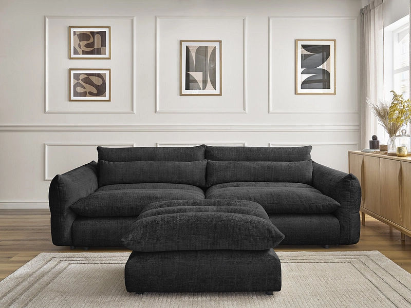 3er Sofa mit Hocker BOBOCHIC NEIL 3er Sofa mit Hocker BOBOCHIC NEIL