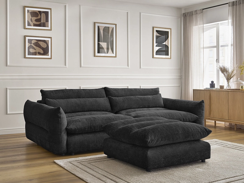 3er Sofa mit Hocker BOBOCHIC NEIL 3er Sofa mit Hocker BOBOCHIC NEIL