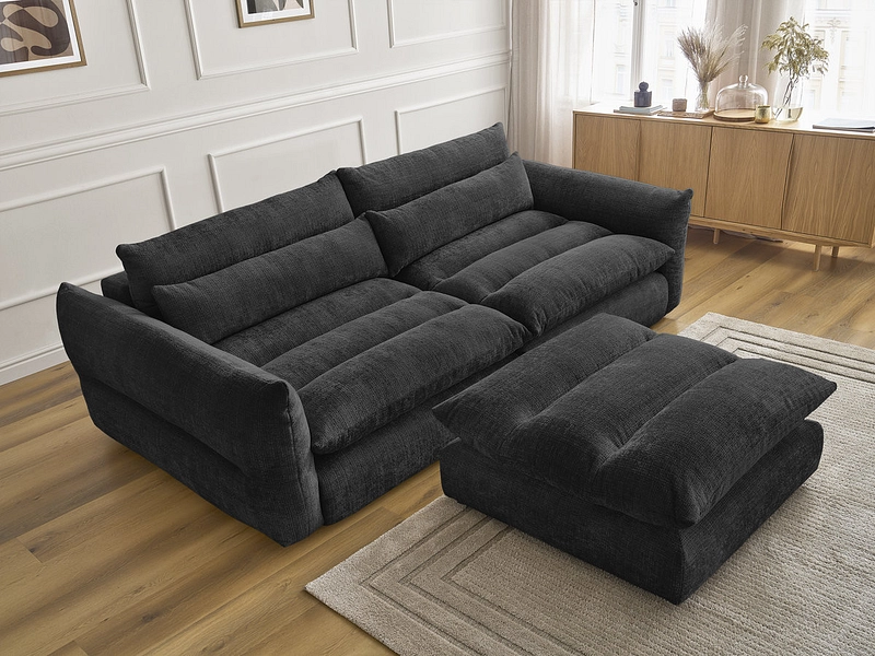 3er Sofa mit Hocker BOBOCHIC NEIL 3er Sofa mit Hocker BOBOCHIC NEIL
