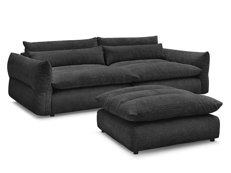 3er Sofa mit Hocker BOBOCHIC NEIL 3er Sofa mit Hocker BOBOCHIC NEIL