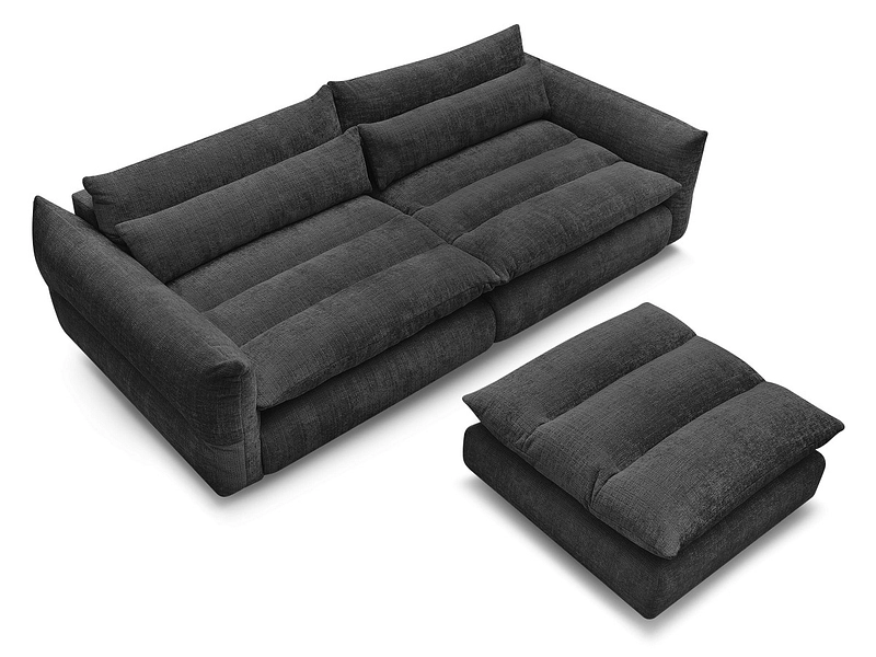 3er Sofa mit Hocker BOBOCHIC NEIL 3er Sofa mit Hocker BOBOCHIC NEIL