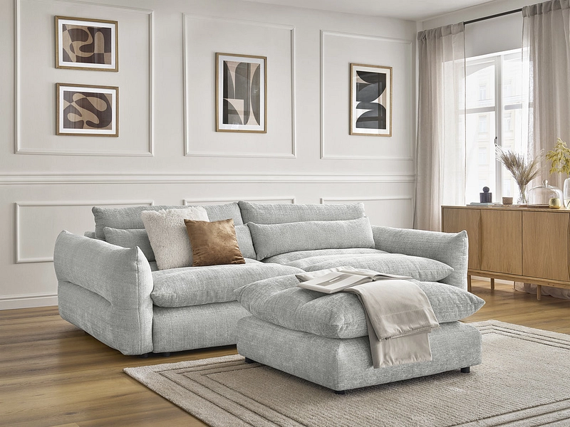 3er Sofa mit Hocker BOBOCHIC NEIL 3er Sofa mit Hocker BOBOCHIC NEIL