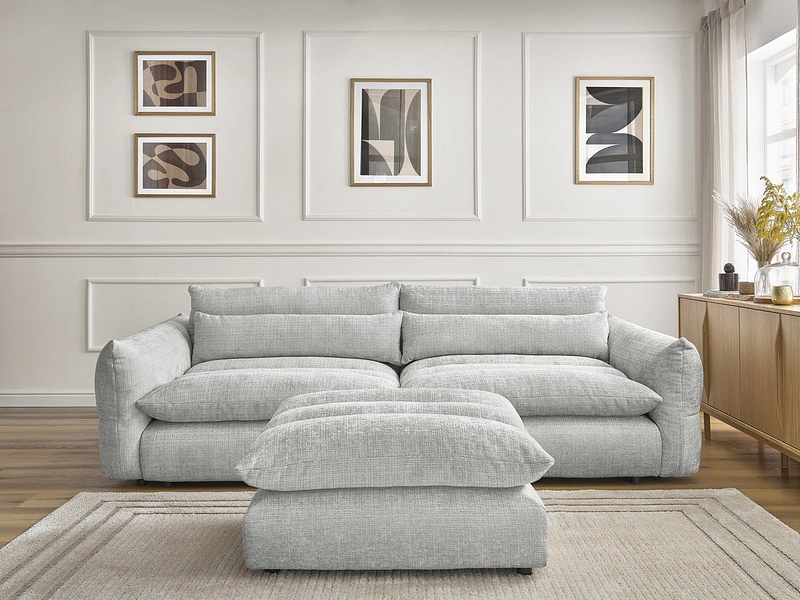 3er Sofa mit Hocker BOBOCHIC NEIL 3er Sofa mit Hocker BOBOCHIC NEIL