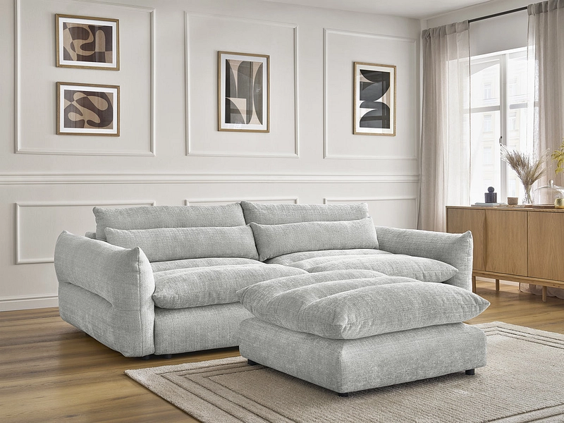 3er Sofa mit Hocker BOBOCHIC NEIL 3er Sofa mit Hocker BOBOCHIC NEIL