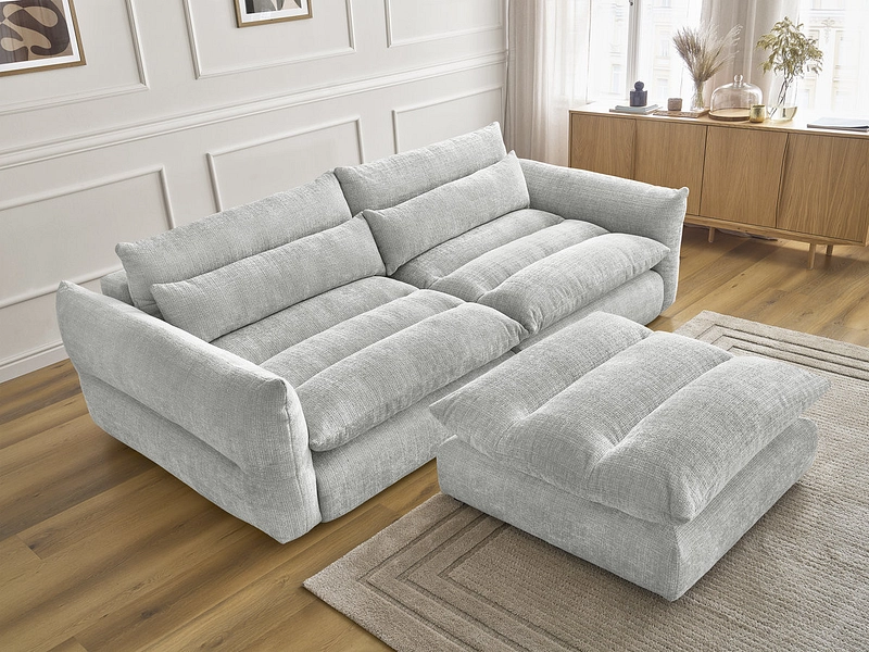 3er Sofa mit Hocker BOBOCHIC NEIL 3er Sofa mit Hocker BOBOCHIC NEIL