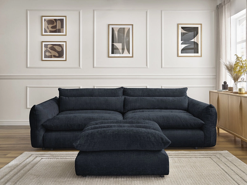 3er Sofa mit Hocker BOBOCHIC NEIL 3er Sofa mit Hocker BOBOCHIC NEIL