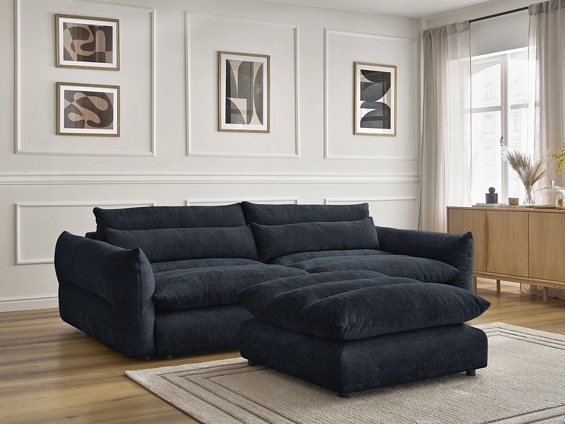 3er Sofa mit Hocker BOBOCHIC NEIL 3er Sofa mit Hocker BOBOCHIC NEIL