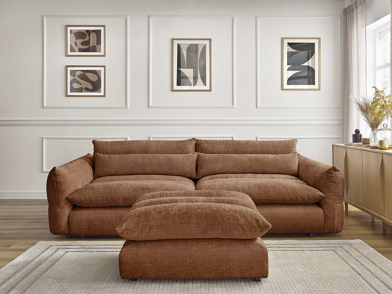 3er Sofa mit Hocker BOBOCHIC NEIL 3er Sofa mit Hocker BOBOCHIC NEIL