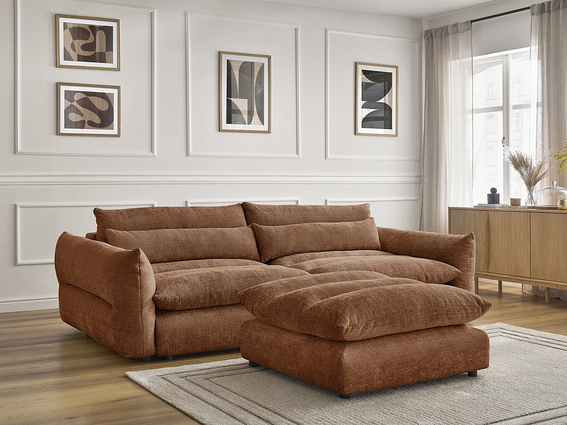 3er Sofa mit Hocker BOBOCHIC NEIL 3er Sofa mit Hocker BOBOCHIC NEIL
