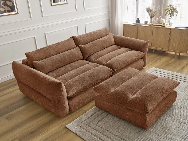 3er Sofa mit Hocker BOBOCHIC NEIL 3er Sofa mit Hocker BOBOCHIC NEIL