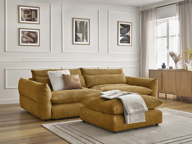 3er Sofa mit Hocker BOBOCHIC NEIL 3er Sofa mit Hocker BOBOCHIC NEIL