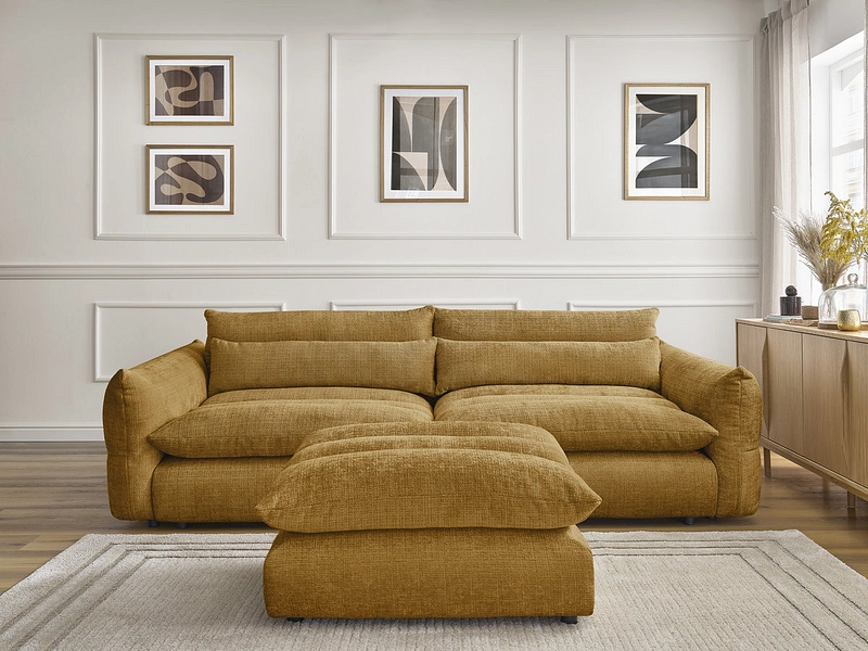 3er Sofa mit Hocker BOBOCHIC NEIL 3er Sofa mit Hocker BOBOCHIC NEIL