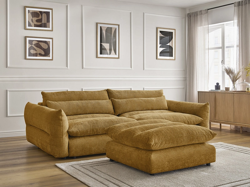 3er Sofa mit Hocker BOBOCHIC NEIL 3er Sofa mit Hocker BOBOCHIC NEIL