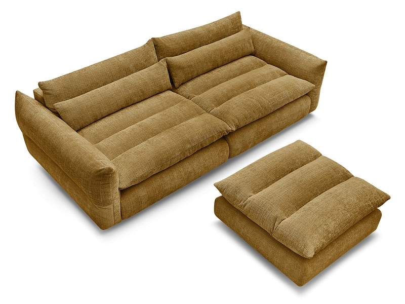 3er Sofa mit Hocker BOBOCHIC NEIL 3er Sofa mit Hocker BOBOCHIC NEIL