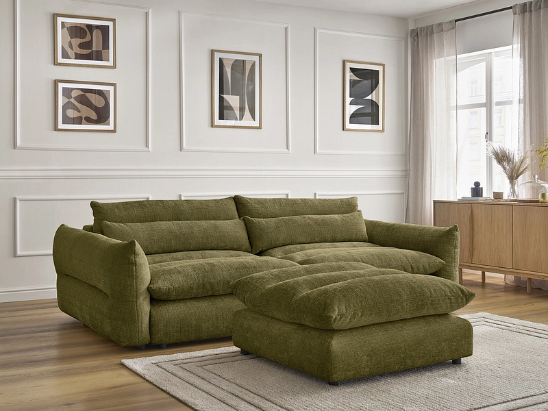 3er Sofa mit Hocker BOBOCHIC NEIL