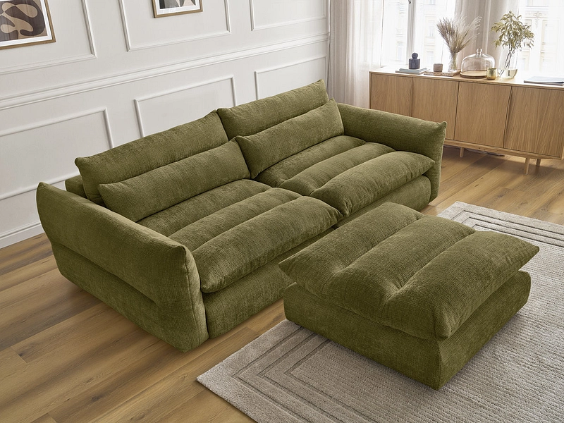 3er Sofa mit Hocker BOBOCHIC NEIL