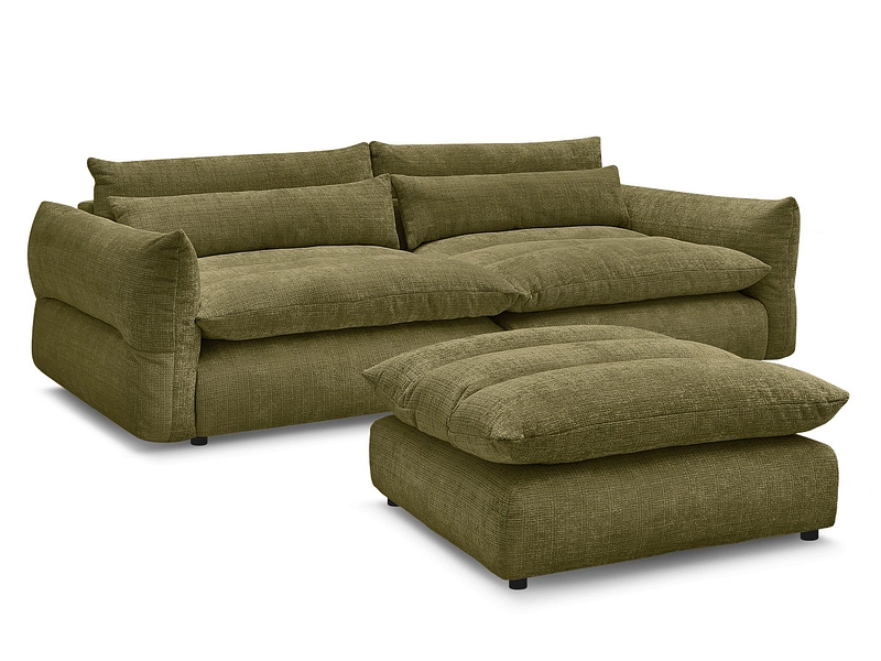 3er Sofa mit Hocker BOBOCHIC NEIL