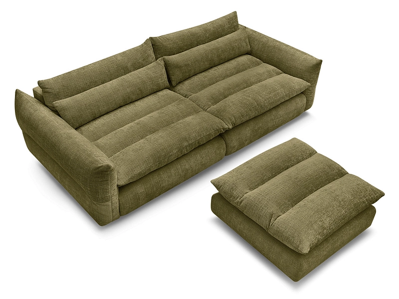 3er Sofa mit Hocker BOBOCHIC NEIL