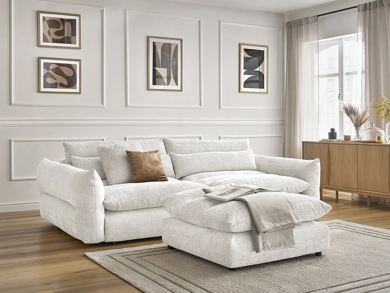 3er Sofa mit Hocker BOBOCHIC NEIL 3er Sofa mit Hocker BOBOCHIC NEIL