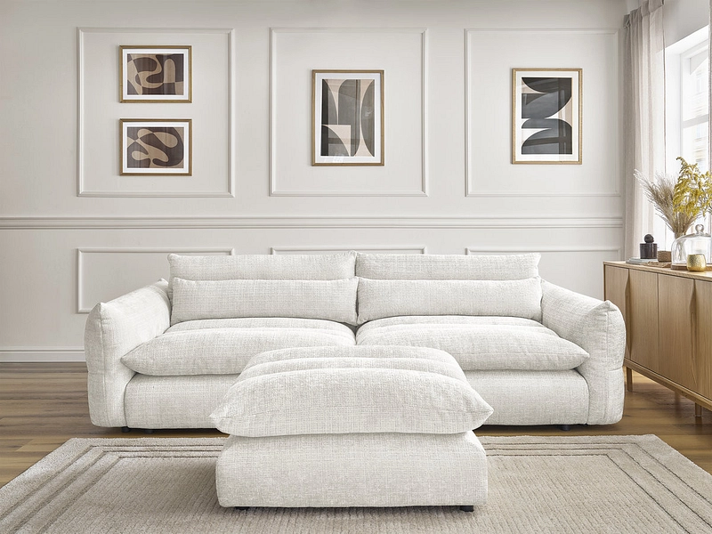3er Sofa mit Hocker BOBOCHIC NEIL 3er Sofa mit Hocker BOBOCHIC NEIL
