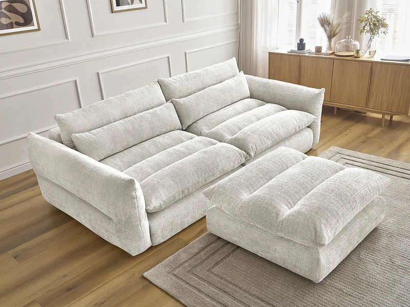 3er Sofa mit Hocker BOBOCHIC NEIL 3er Sofa mit Hocker BOBOCHIC NEIL