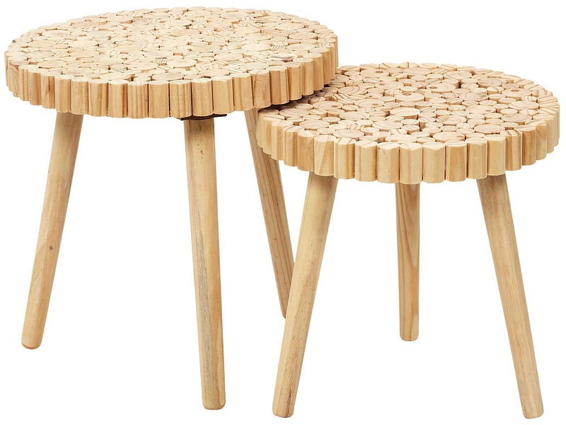 HOME DECO FACTORY Set 2 table d'appoint RONDIN HOME DECO FACTORY Set 2 table d'appoint RONDIN