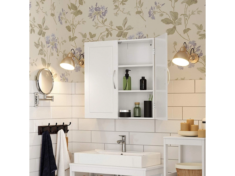 Armoire de salle de bain blanc nuage Armoire de salle de bain blanc nuage