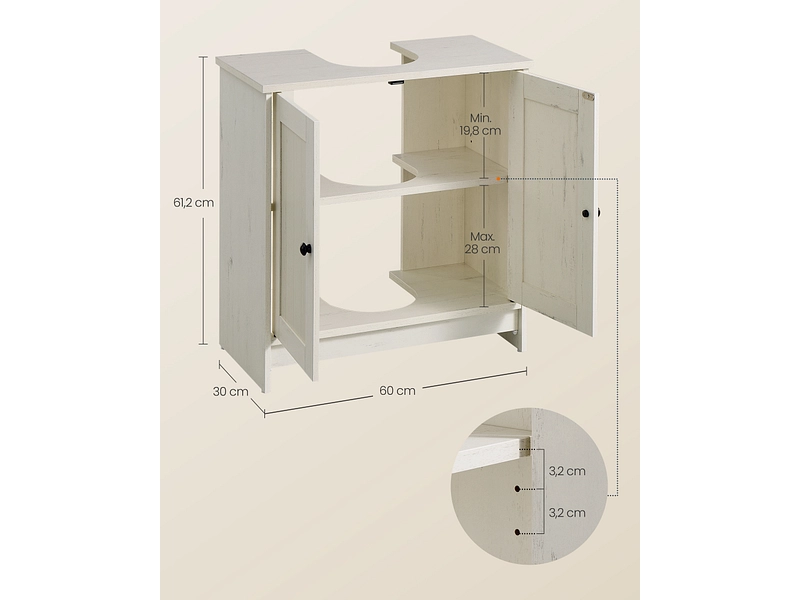Unterwaschbeckenschrank SONGMICS Unterwaschbeckenschrank SONGMICS