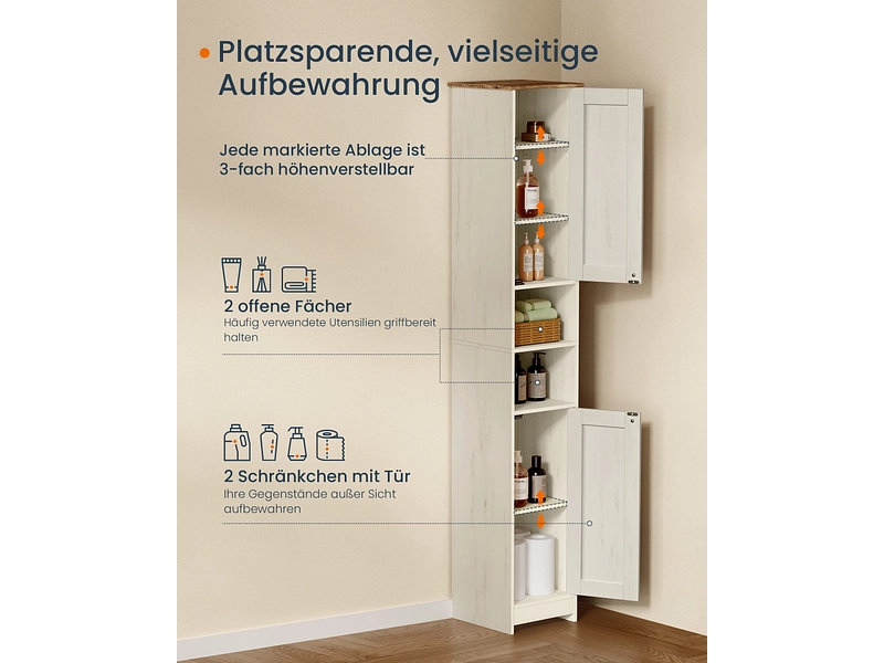 Badezimmer-Aufbewahrungssäule SONGMICS Badezimmer-Aufbewahrungssäule SONGMICS