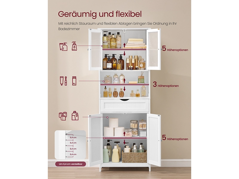 Badezimmer-Aufbewahrungssäule VASAGLE