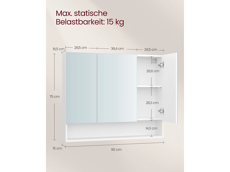 Badezimmerschrank VASAGLE